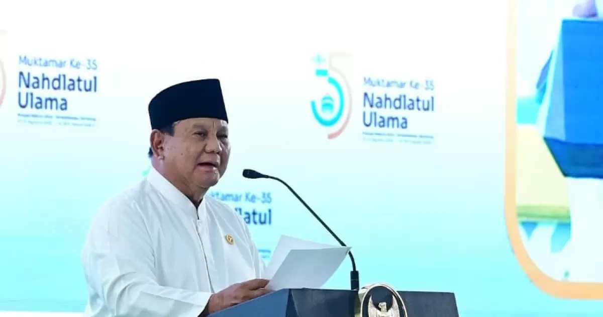 Buka Muktamar NU ke-35 di Jombang, Prabowo Ungkap Cita-Cita Pendiri NU: Indonesia Harus Setara dan Terhormat