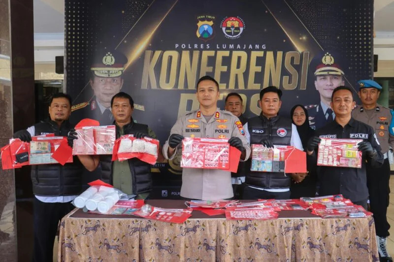 Polres Lumajang Sita Sabu 172,62 Gram dan 4.505 Pil Okerbaya dari Operasi Tumpas Narkoba